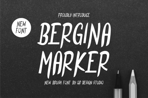 Bergina Marker Font for Editorial Design