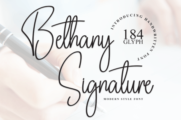 Bethany Signature Font for Creative Design