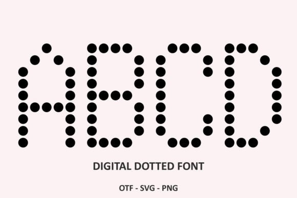 Digital Dotted Font for Bold Visuals