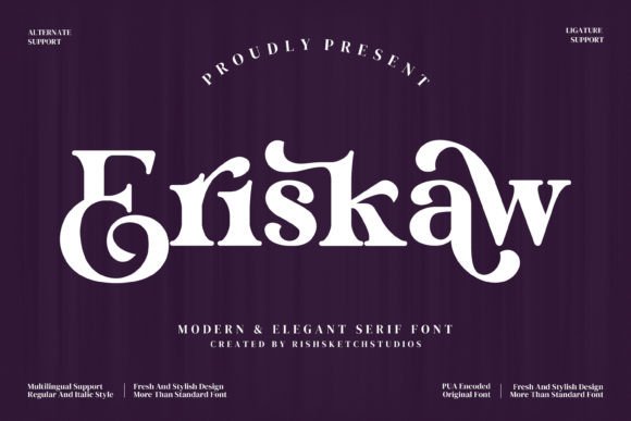 Eriskaw Font: Elegant Typography for Designers