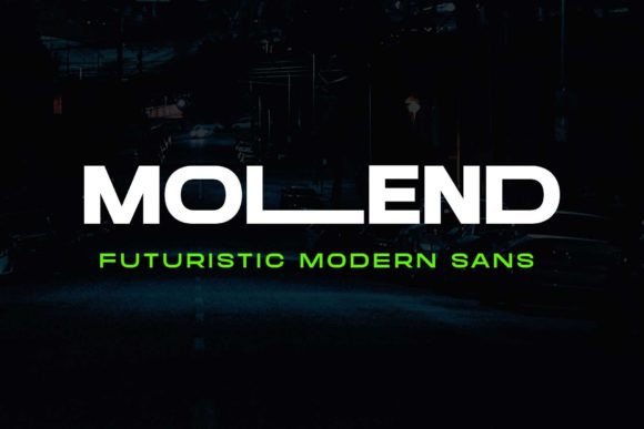 Molend: A Futuristic Display Font