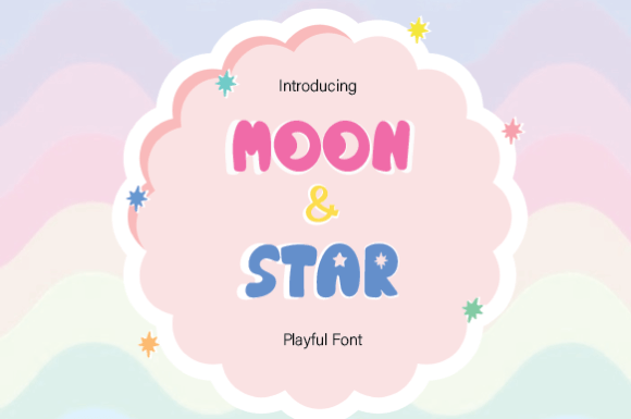 Moon Star Font for Creative Design