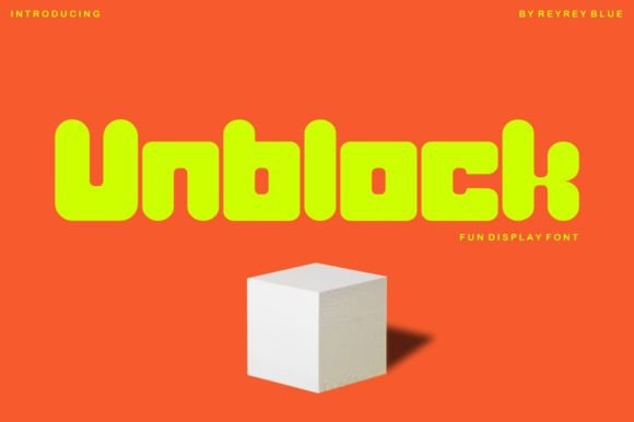 Unblock Typeface: Bold and Playful