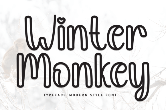 Winter Monkey Font for Creative Projects