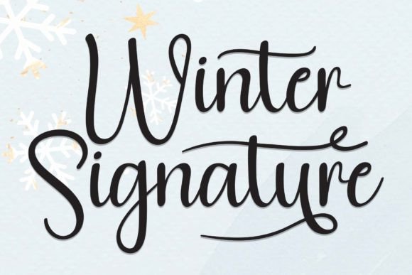 Winter Signature Font for Creative Campaigns